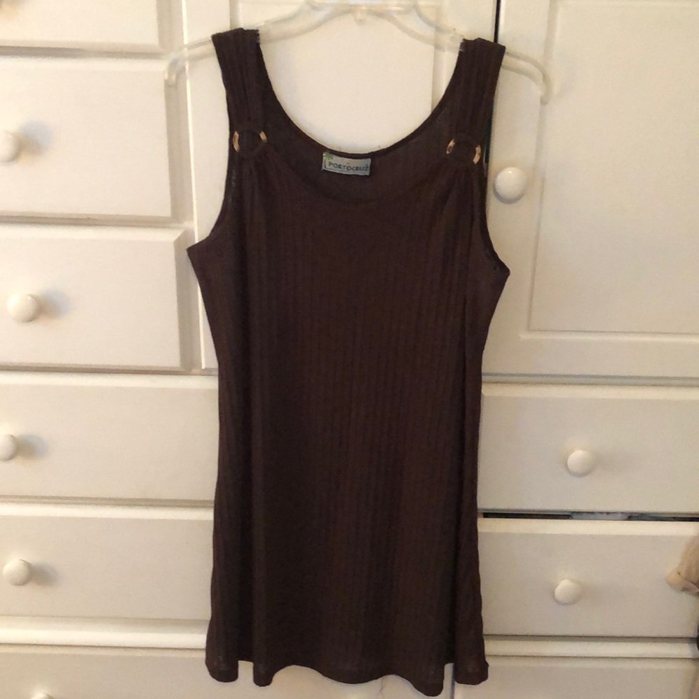 Chocolate brown mini dress or tunic top